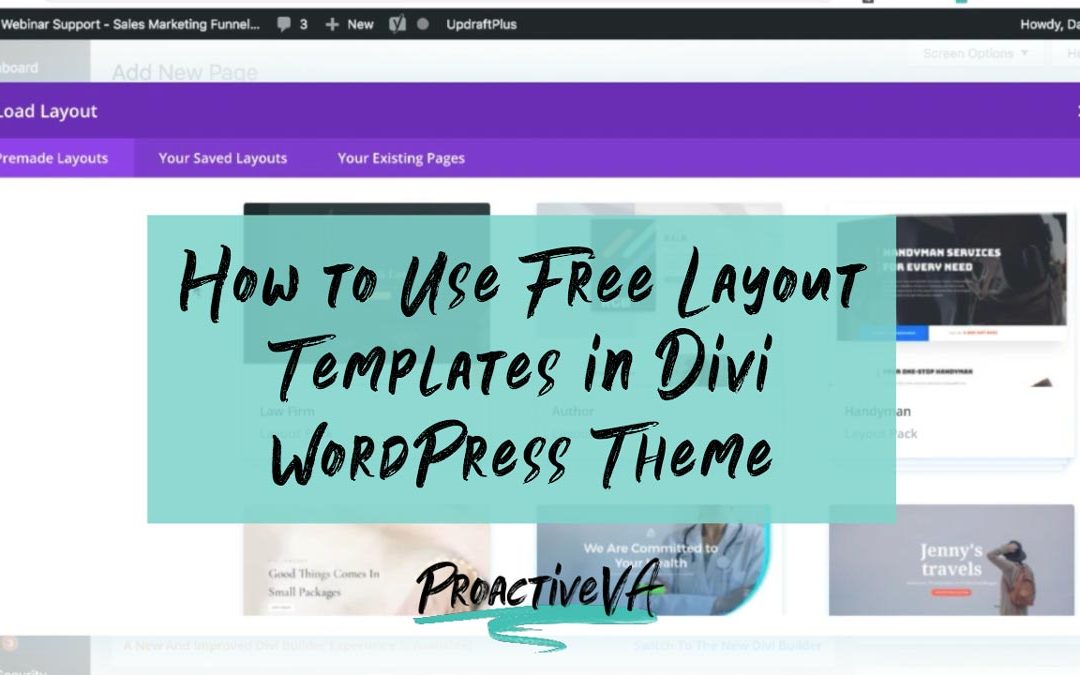 How to Use Layout Templates in Divi WordPress Theme