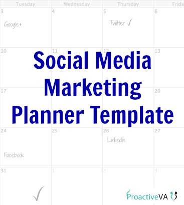Social Media Marketing Planner Template